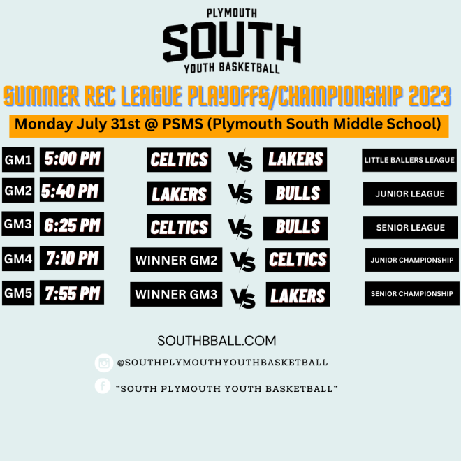 Copy of SPRING REC LEAGUE PLAYOFF SCHEDULE